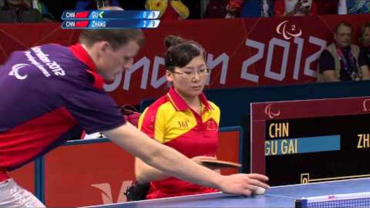 Table Tennis - CHN vs CHN - Women's Singles Cl 5 Gold Medal Match - London 2012 Paralympic Games.mp4