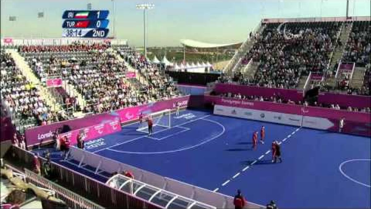 Football 5-a-side - IRI vs TUR - 2nd half - Men's 5-8 Semifinal 1 - London 2012 Paralympic Games.mp4