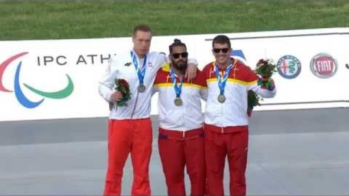 Men's discus throw F12 | Victory Ceremony | 2016 IPC Athletics European Championships Grosseto