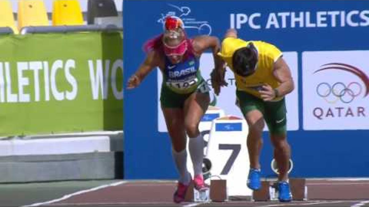 Women's 100m T11 | heat 2 |  2015 IPC Athletics World Championships Doha