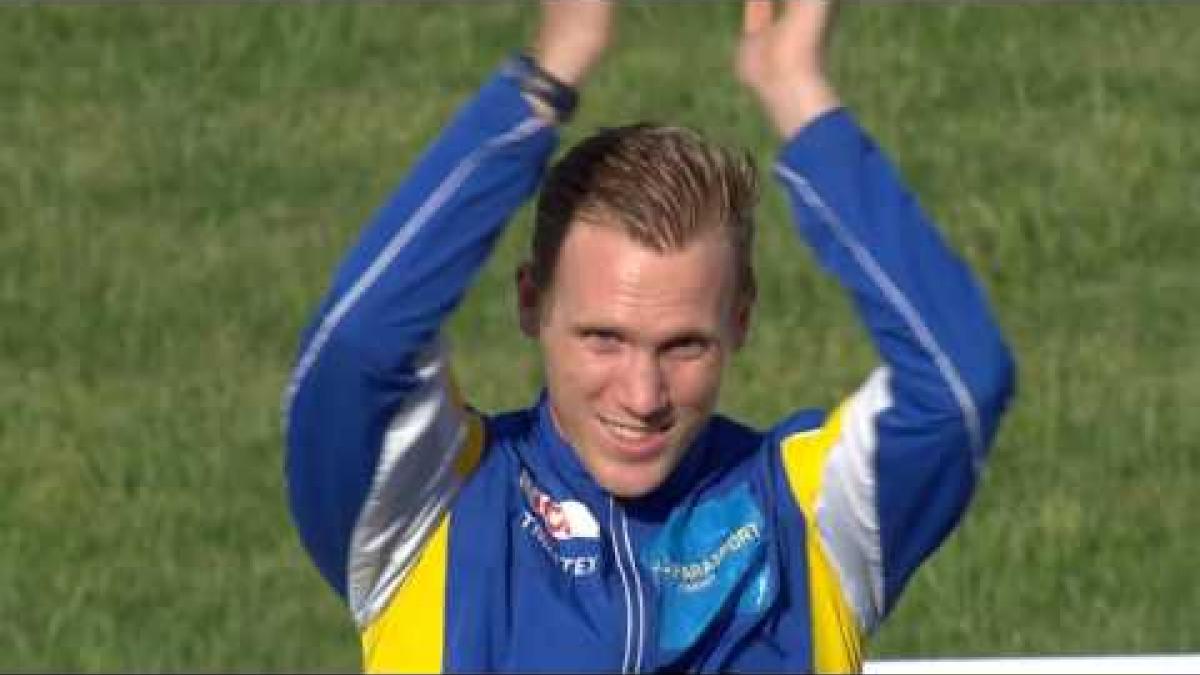 Men's long jump T12 | Victory Ceremony | 2016 IPC Athletics European Championships Grosseto