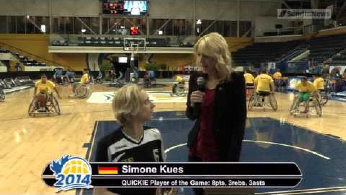 Interview: Simone Kues (Germany) | 2014 IWBF Women's World WheelchairBasketball Championships