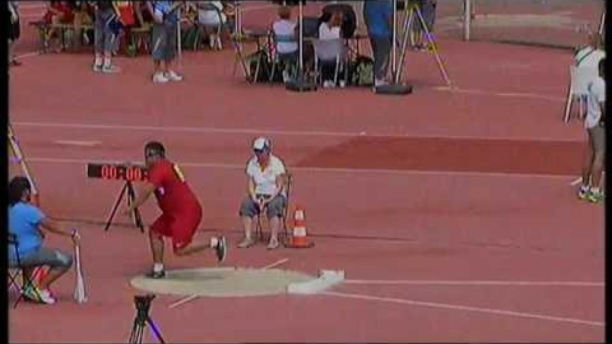 Athletics - Jorge Tarazon - men's shot put F11 final - 2013 IPC Athletics World C...