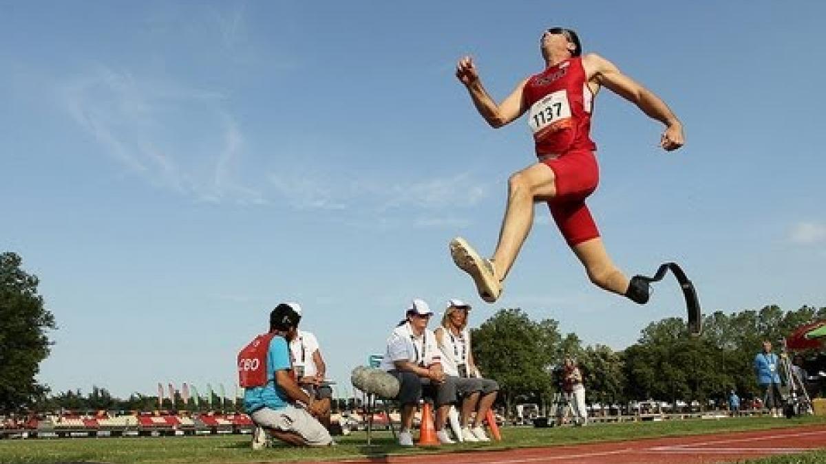 Athletics - Casey Tibbs - men's long jump T44 final - 2013 IPC Athletics World Championships, Lyon