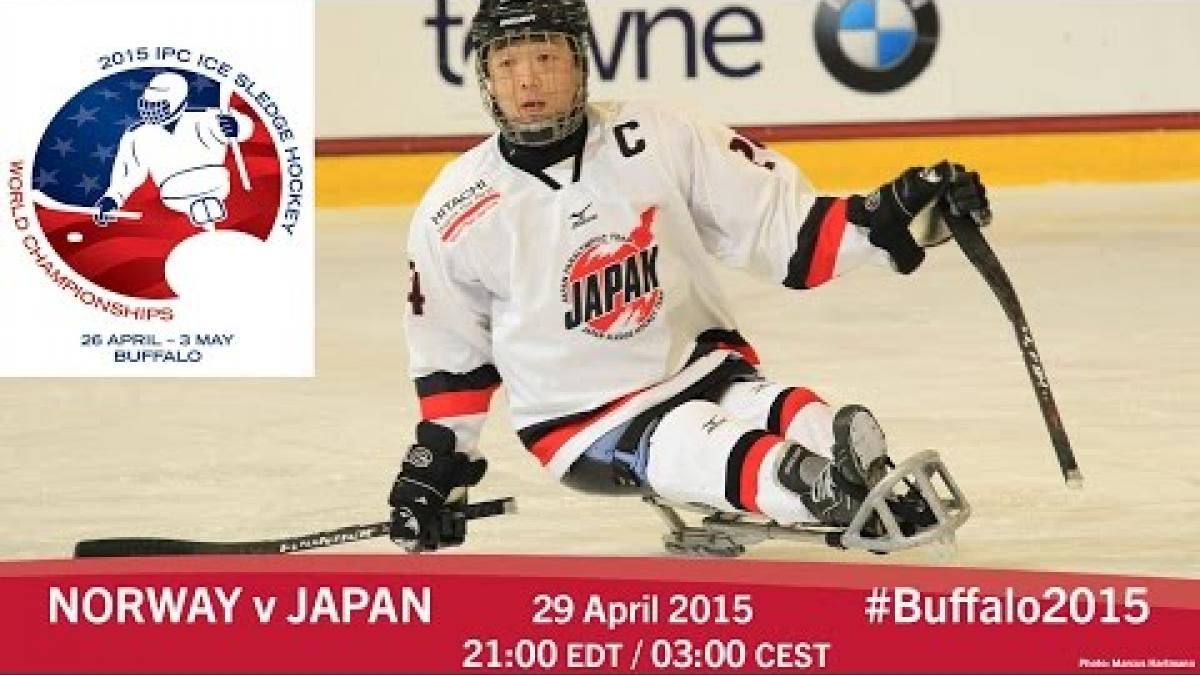 Norway v Japan | Prelim | 2015 IPC Ice Sledge Hockey World Championships A-Pool, Buffalo