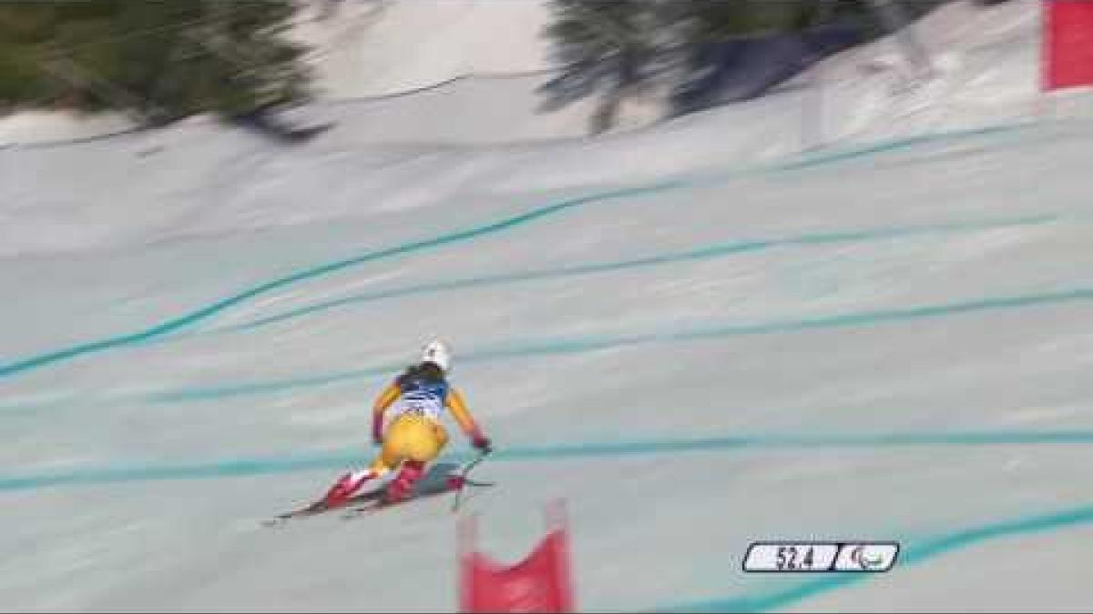 Video of a para skier's gold-medal winning run