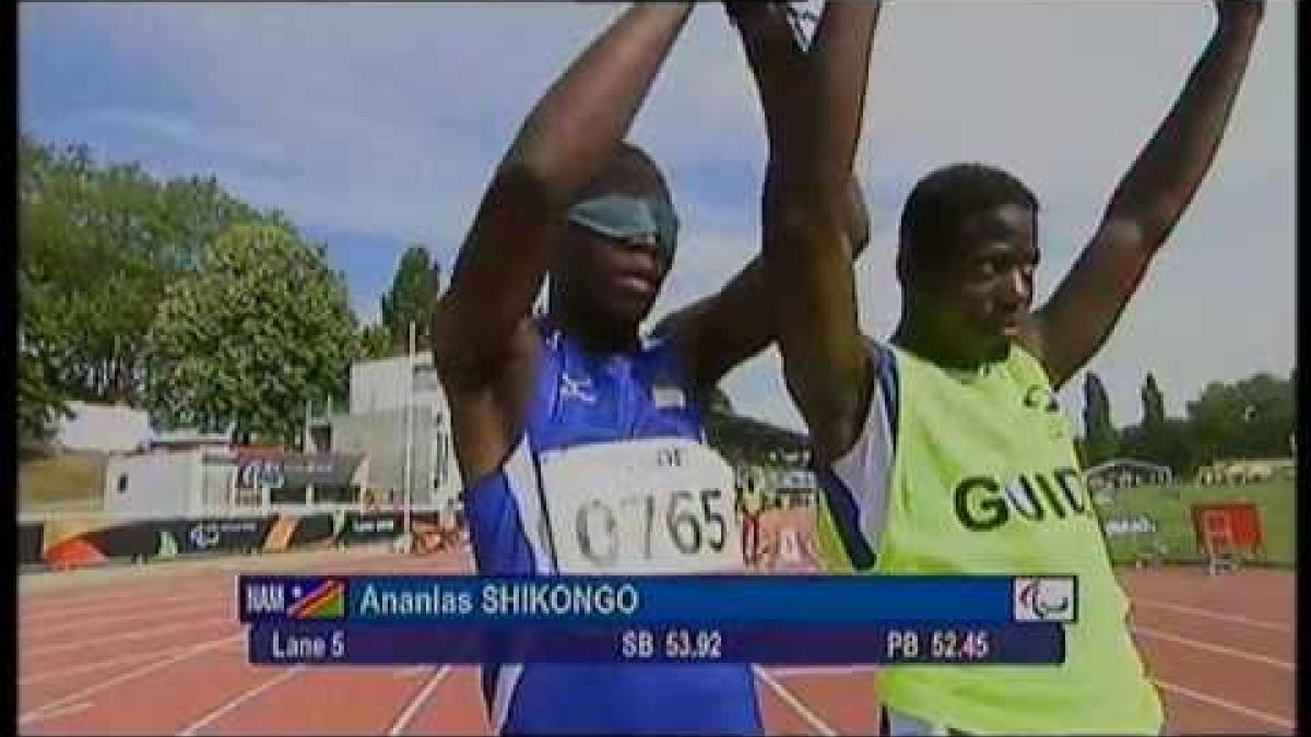 Athletics - men's 400m T11 semifinal 1 - 2013 IPC Athletics World Championships, Lyon