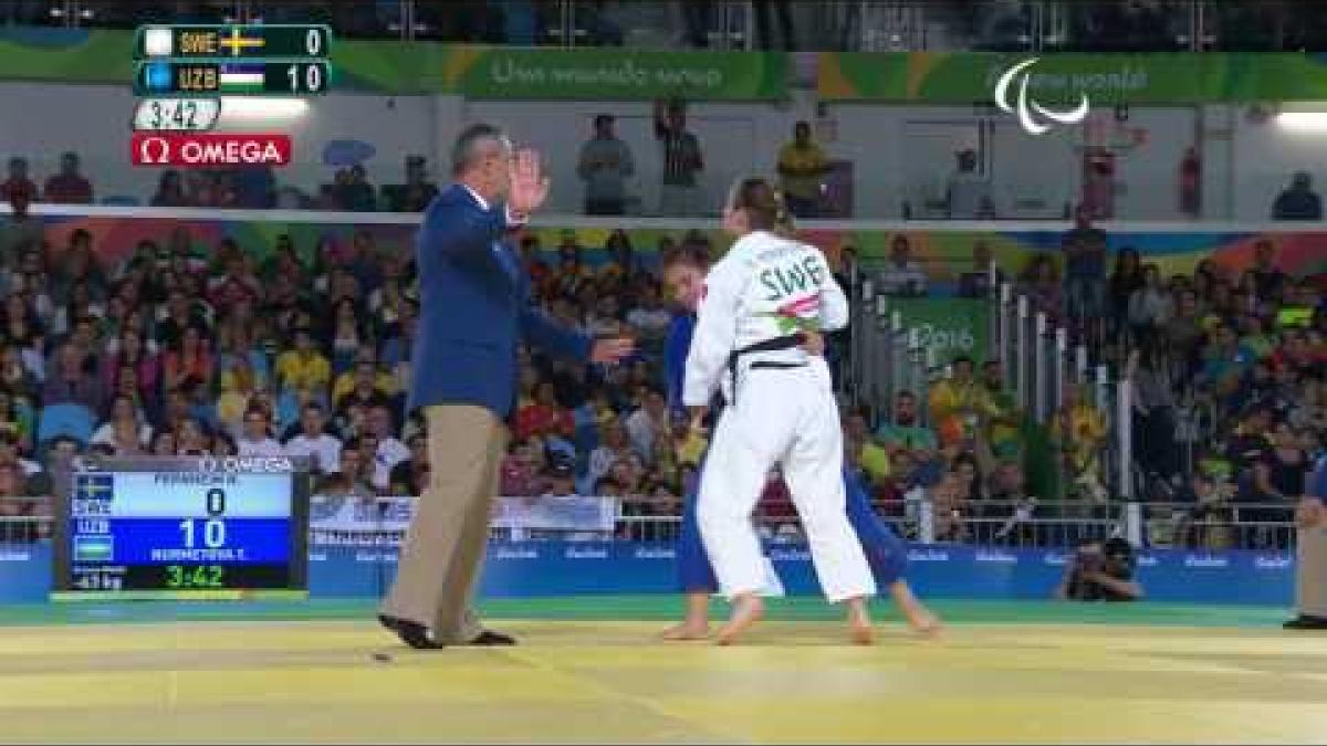 Judo | Sweden v Uzbekistan | Women's -63kg Bronze Medal Contest B | Rio 2016 Paralympic Games