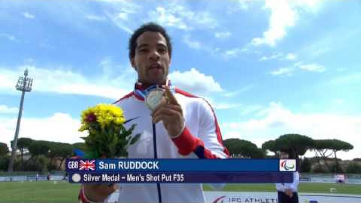 Men's shot put F35 | Victory Ceremony | 2016 IPC Athletics European Championships Grosseto