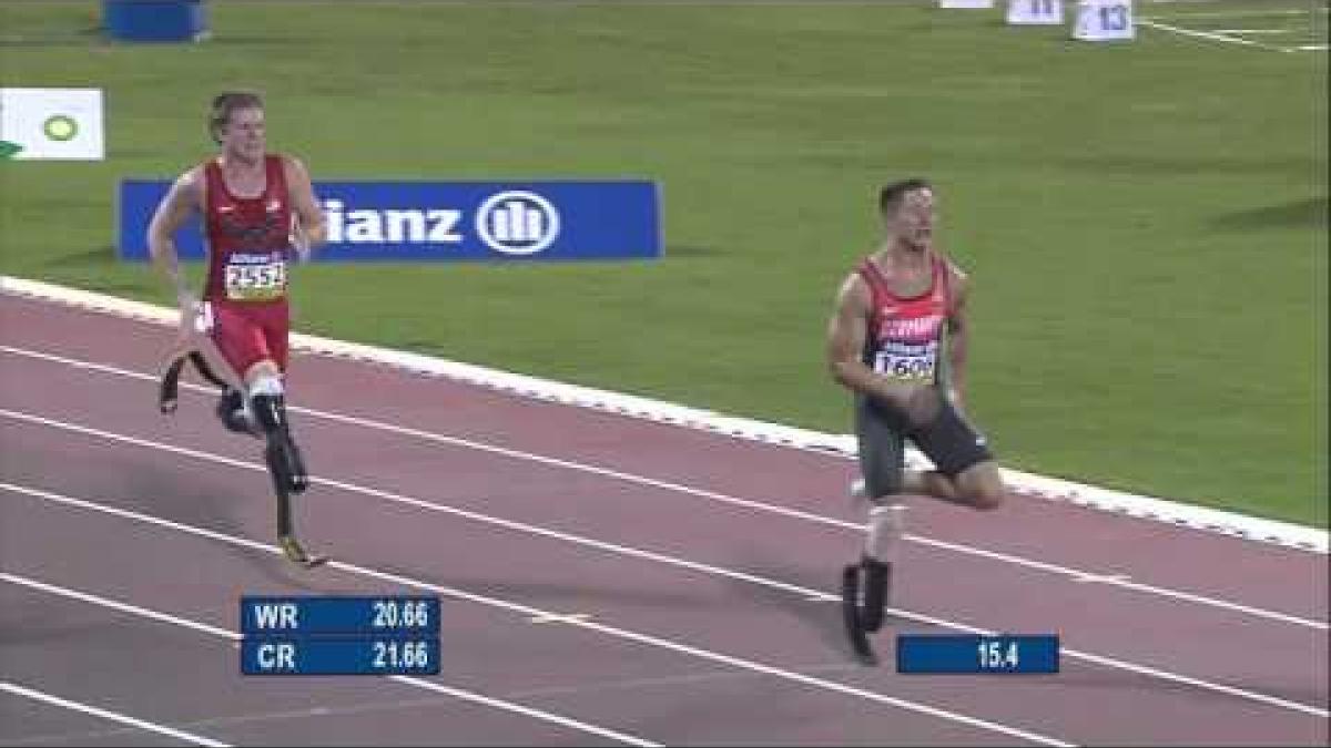 Men's 200m T44 | heat 2 |  2015 IPC Athletics World Championships Doha