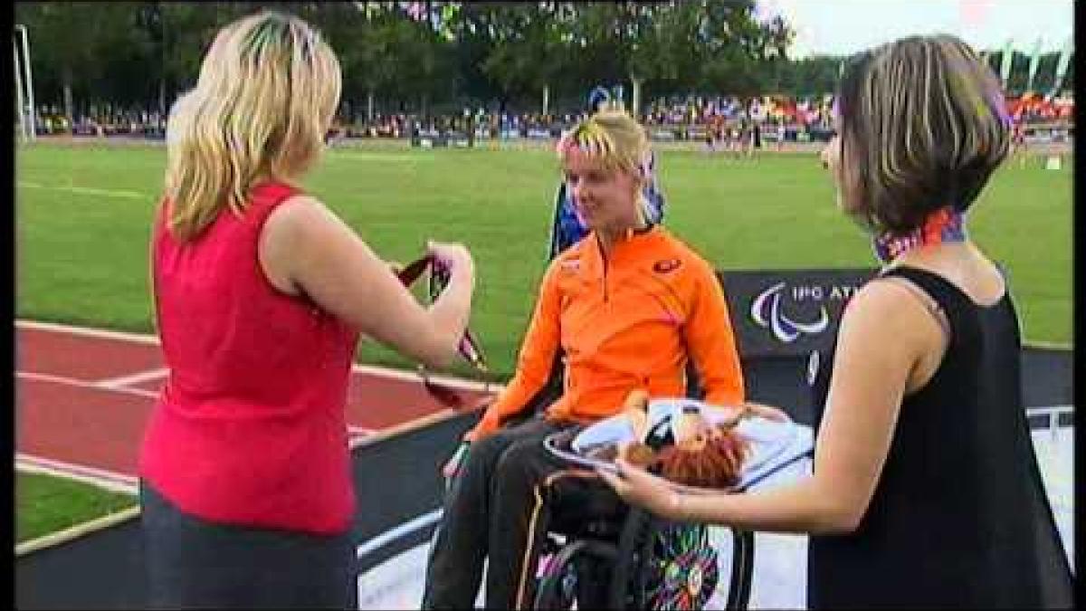 Athletics - women's 100m T34 Medal Ceremony - 2013 IPC Athletics World Championships, Lyon