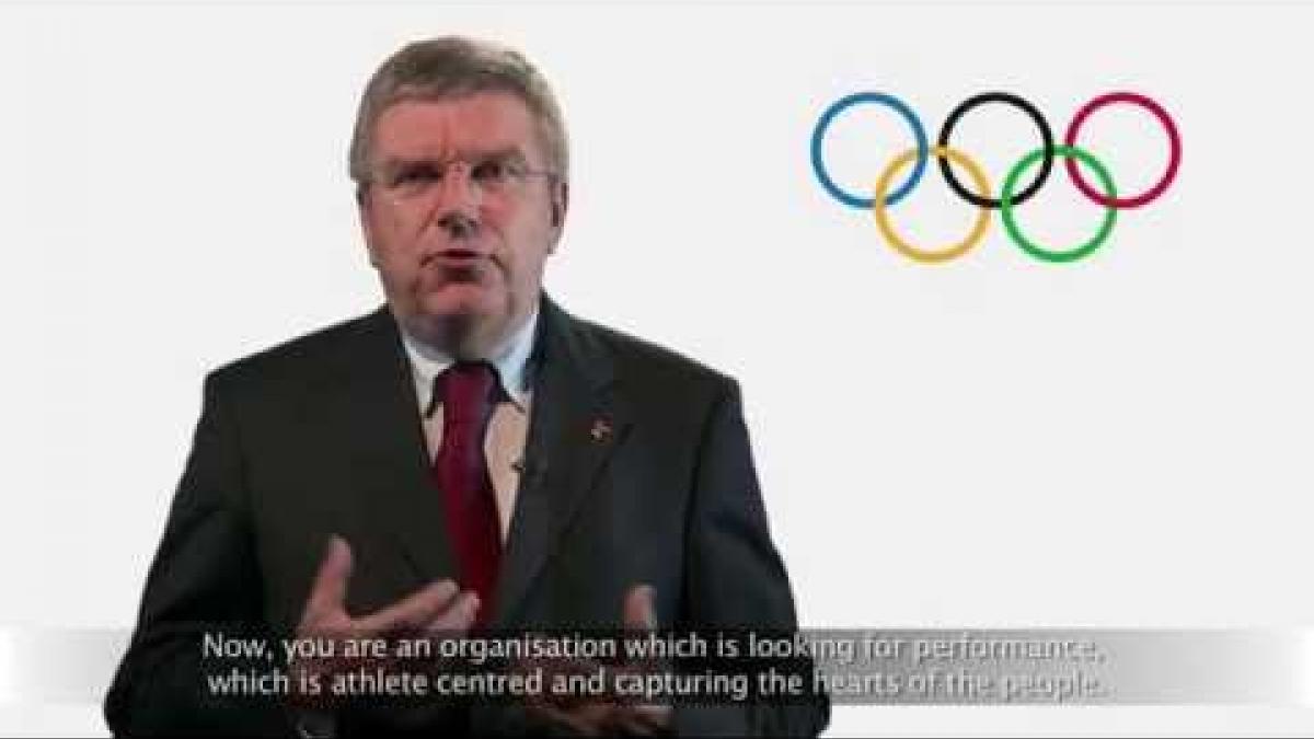 IOC President Thomas Bach looks forward to closer relationship with IPC