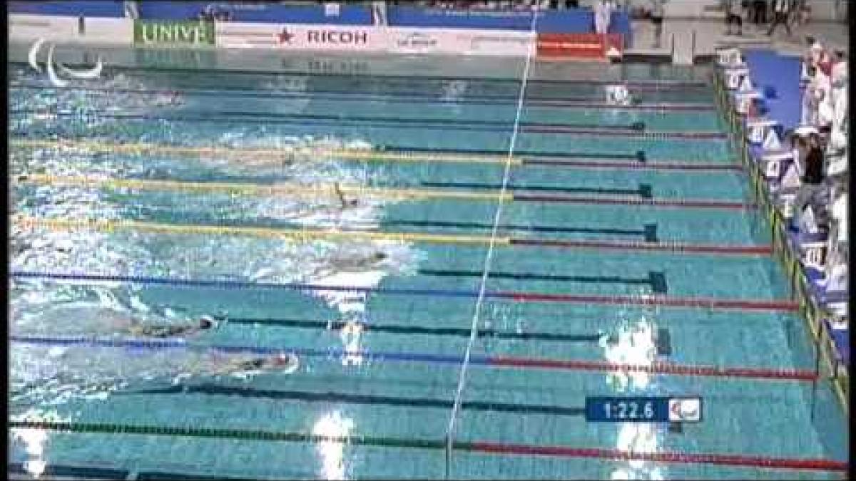 Great Britain's Eleanor Simmonds winning a gold medal and breaking the world record in the Women's 200m Individual Medley SM6 event