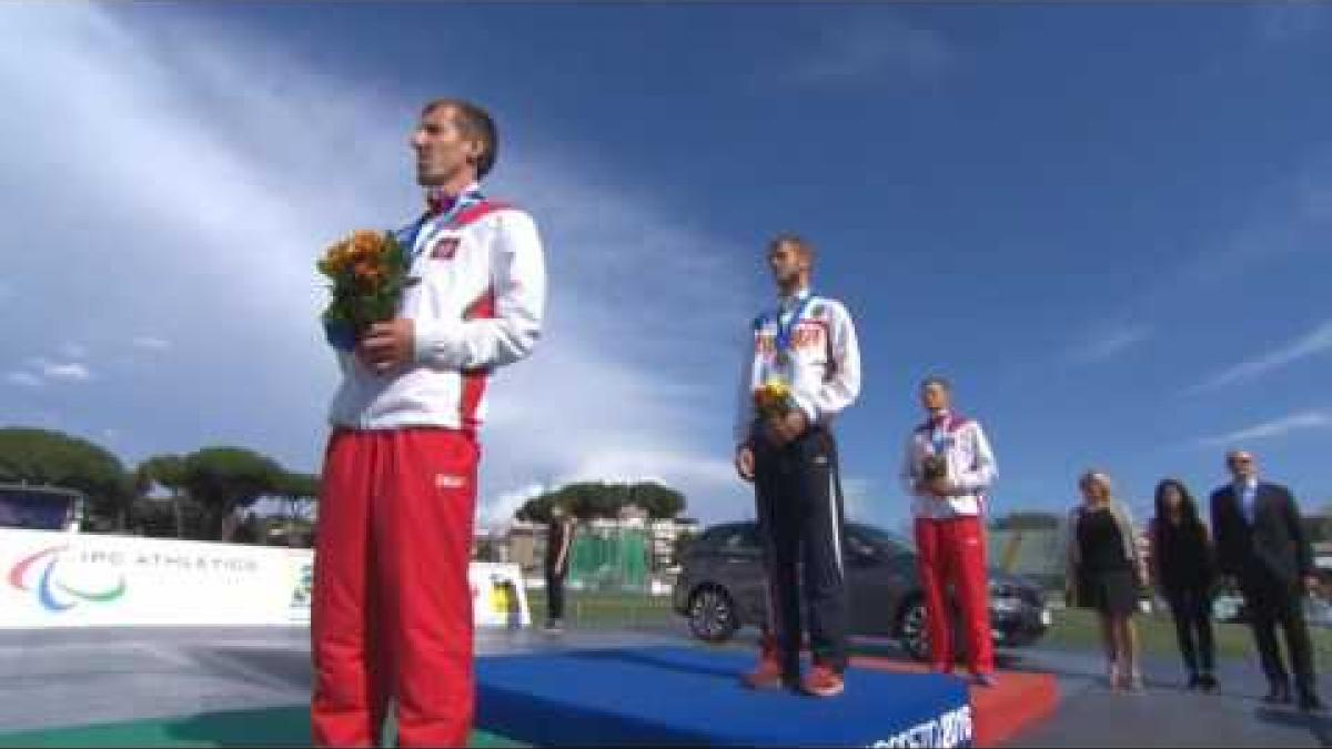 Men's 800 m T20 | Victory Ceremony | 2016 IPC Athletics European Championships Grosseto