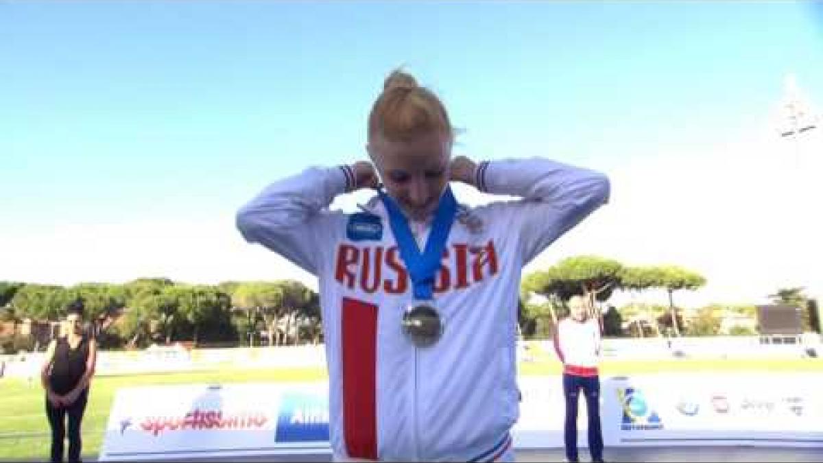 Women's 200 m T37 | Victory Ceremony | 2016 IPC Athletics European Championships Grosseto