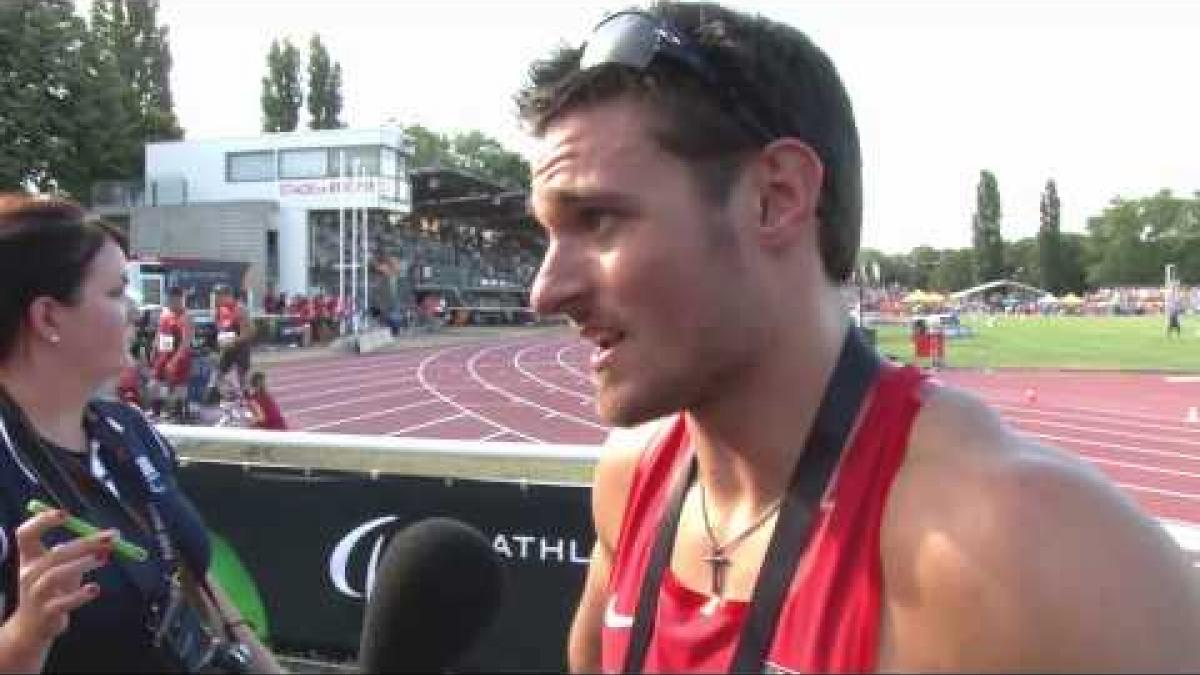 Interview: Jarryd Wallace men's 200m T44 final - 2013 IPC Athletics World Championships Lyon