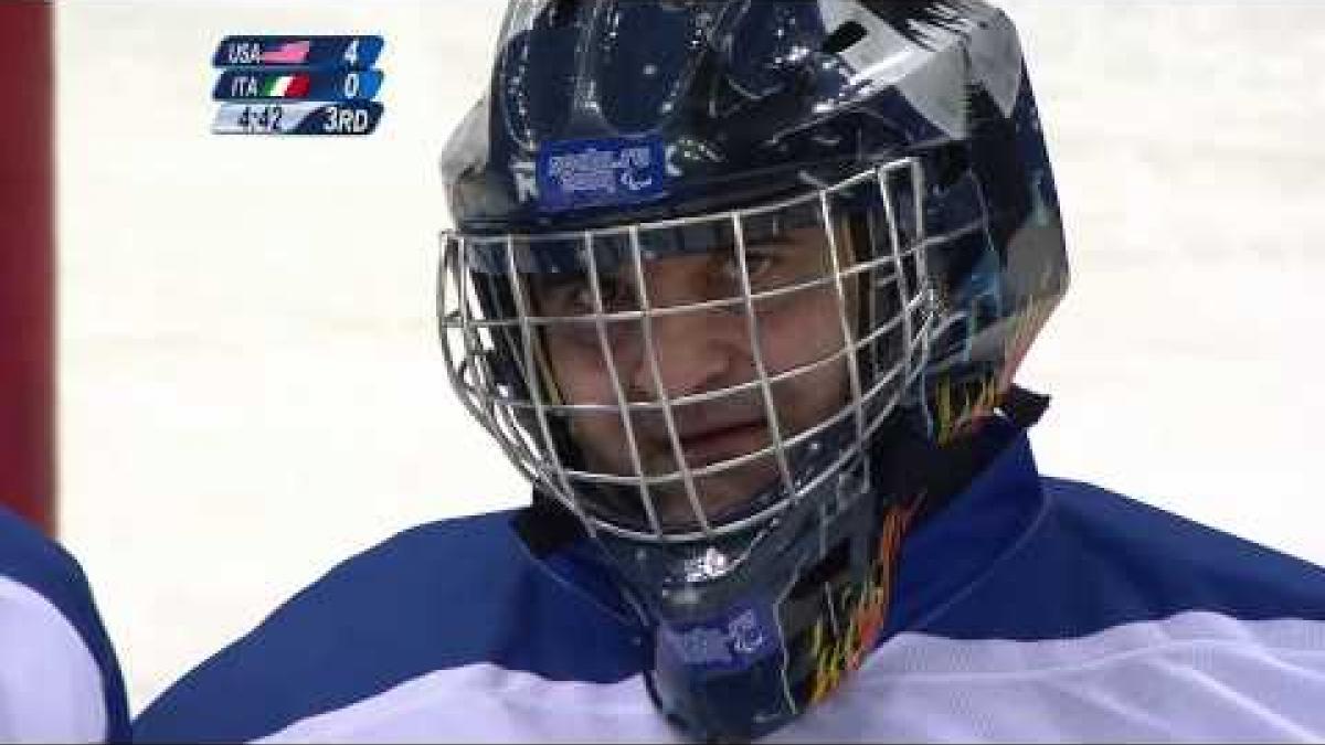 Ice sledge hockey moment of day 1 | Sochi 2014 Paralympic Winter Games