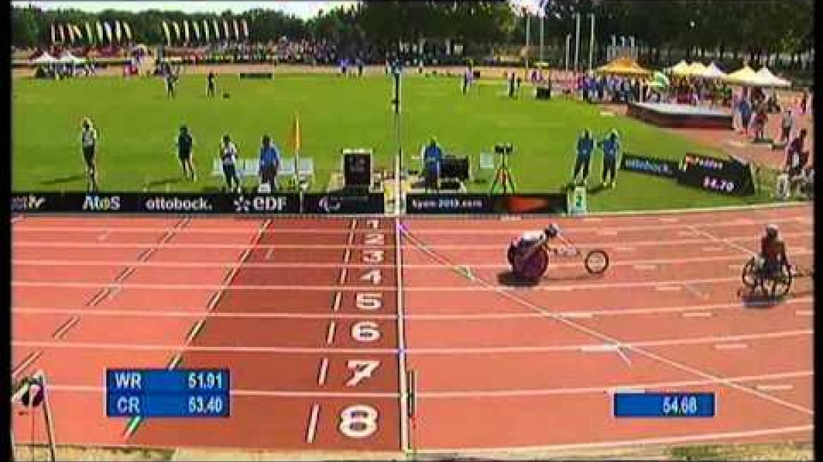 Athletics - Women's 400m T54 semifinal 1 - 2013 IPC Athletics World Championships, Lyon