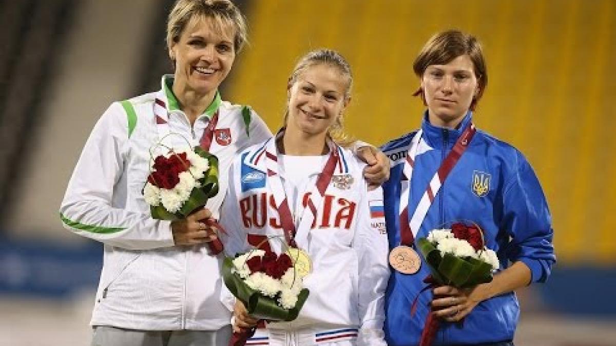 Women's long jump T38 | Victory Ceremony |  2015 IPC Athletics World Championships Doha