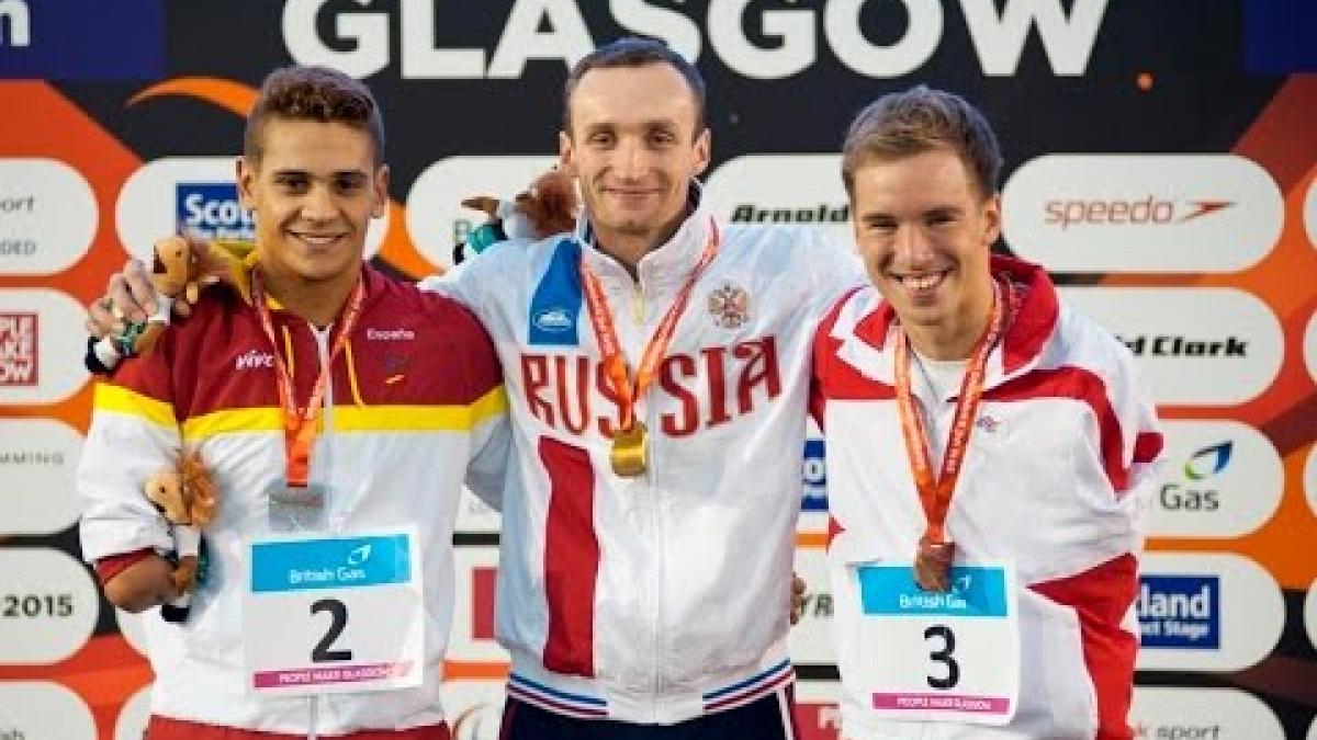 Men's 100m Breaststroke SB8 | Victory Ceremony | 2015 IPC Swimming World Championships Glasgow