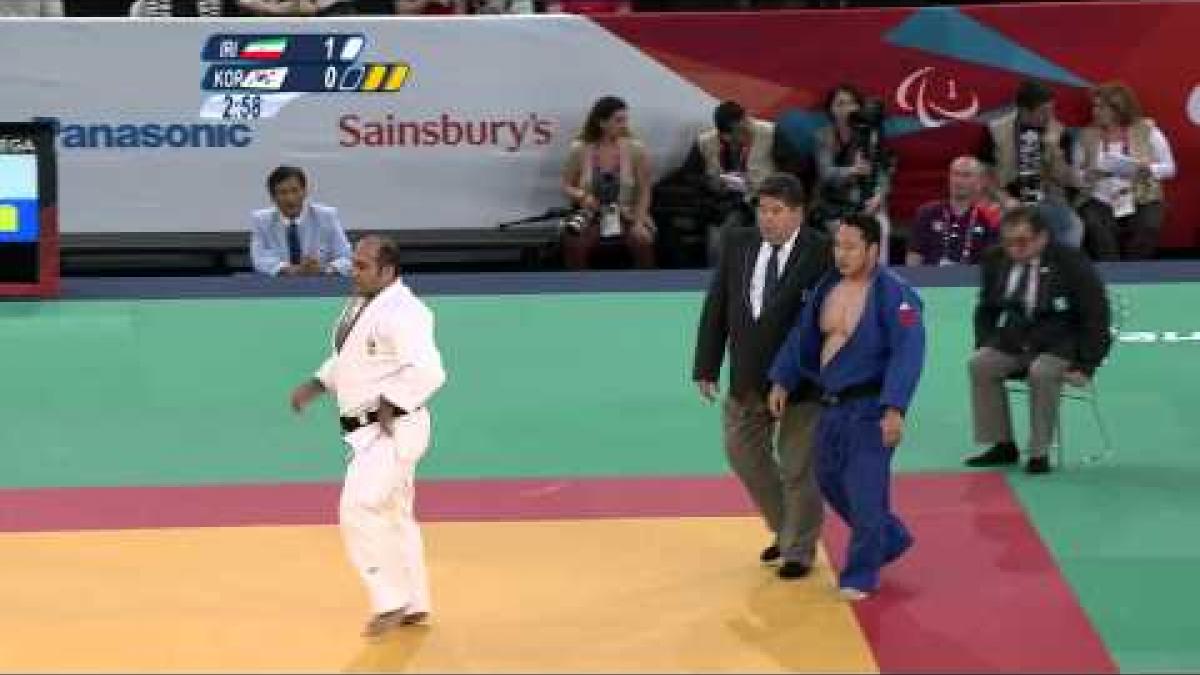 Judo - Men +100 kg Repechage Final IRI v KOR - 2012 London Paralympic Games