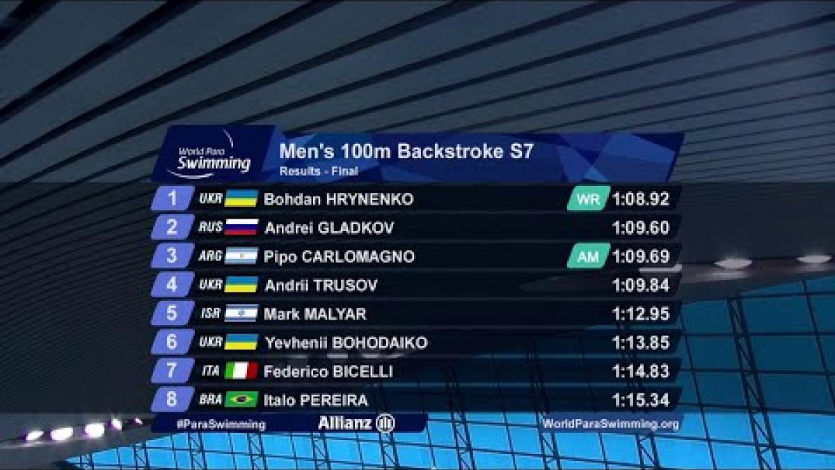 Men's 100m Backstroke S7 Final | London 2019