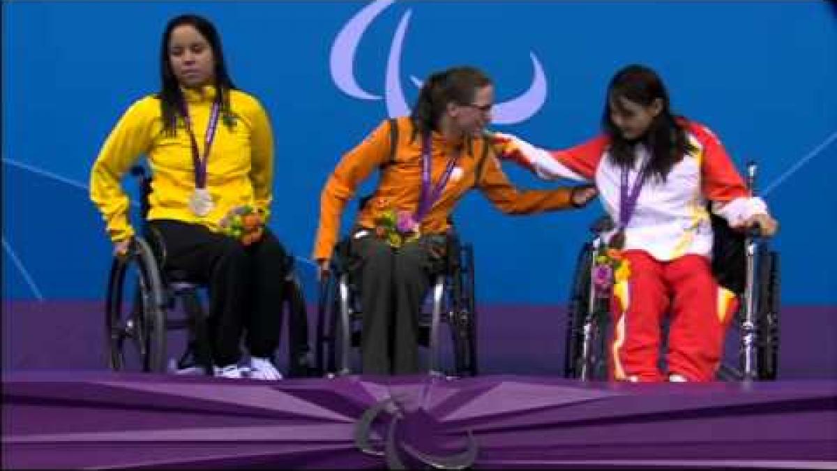 Swimming - Women's 50m Backstroke - S4 Victory Ceremony - London 2012 Paralympic Games