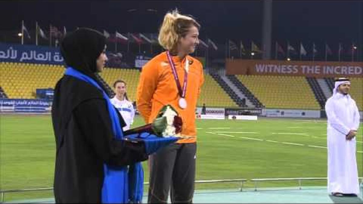 Women's long jump T44 | Victory Ceremony |  2015 IPC Athletics World Championships Doha