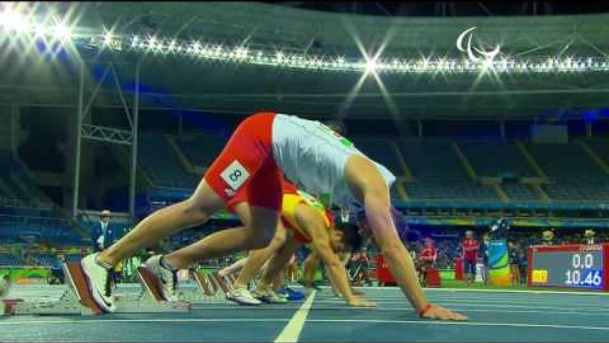 Athletics | Men's 100m - T13 Round 1 heat 2 | Rio 2016 Paralympic Games