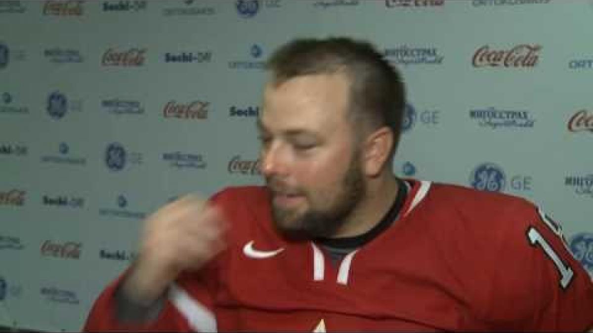 Billy Bridges interview - International Ice Sledge Hockey Tournament "4 Nations" Sochi