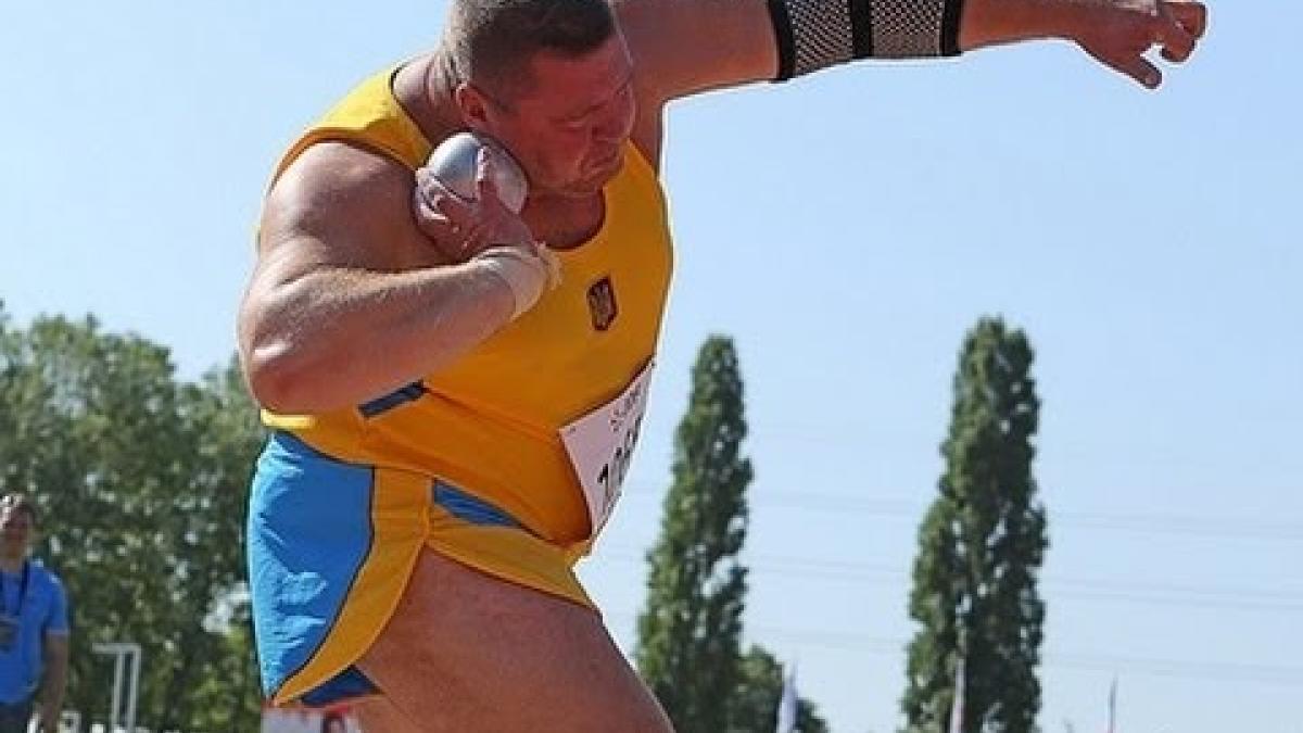 Athletics - men's shot put F12 final - 2013 IPC Athletics World Championships, Lyon