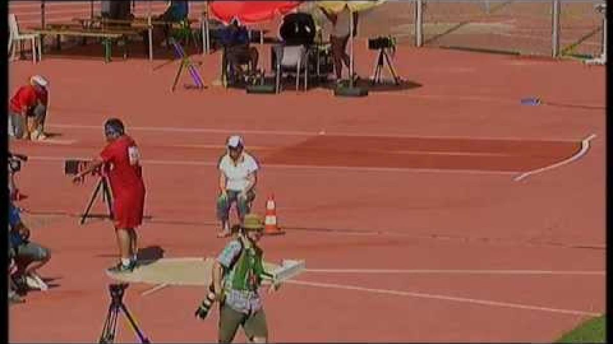 Athletics - Jorge Tarazon - men's shot put F11 final - 2013 IPC Athletics World C...