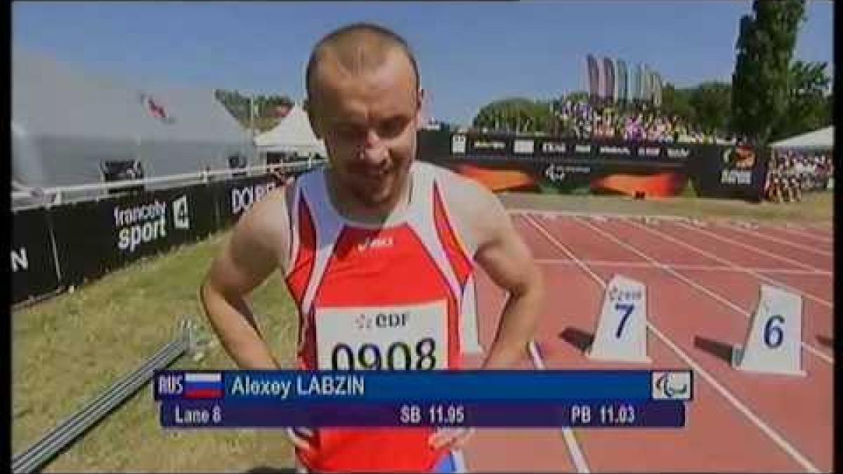 Athletics - men's 100m T13 semifinals 2 - 2013 IPC Athletics World Championships, Lyon