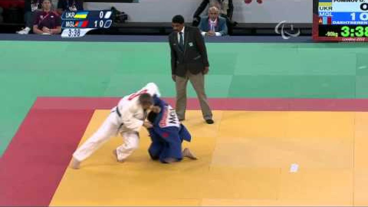 Judo - Men -90 kg Repechage - Ukraine versus Mongolia - 2012 London Paralympic Games