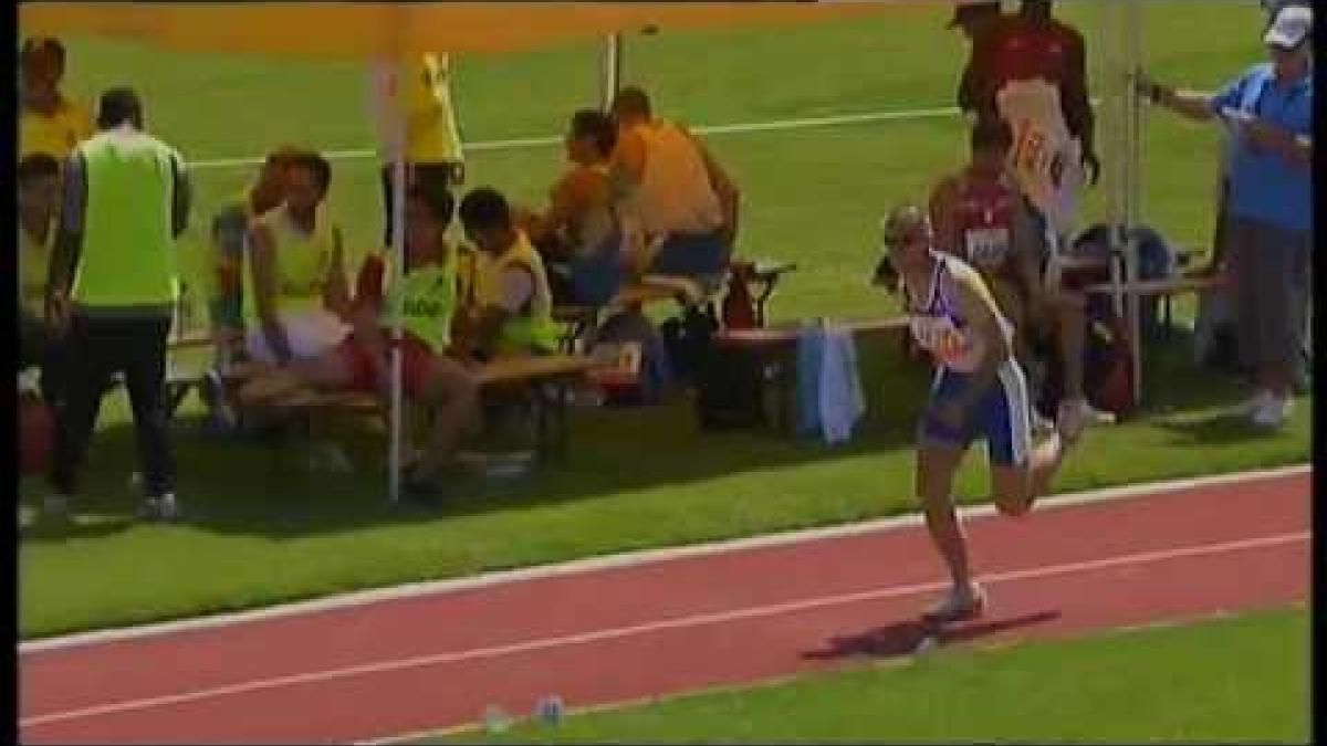 Athletics - Athanasios Barakas - men's triple jump T11 final - 2013 IPC Athletics World C...