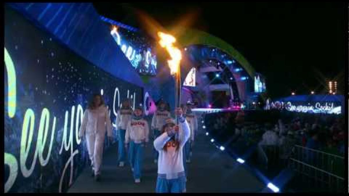 Donovan Tildesley at the Paralympic Closing Ceremony