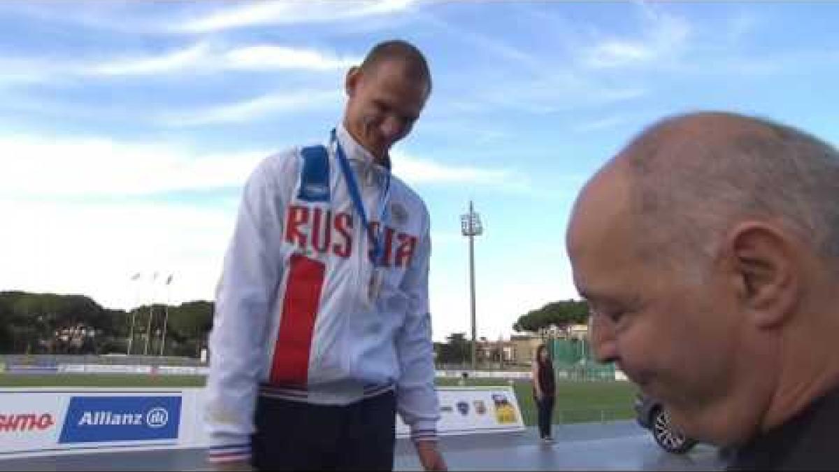 Men's 800 m T36 | Victory Ceremony | 2016 IPC Athletics European Championships Grosseto