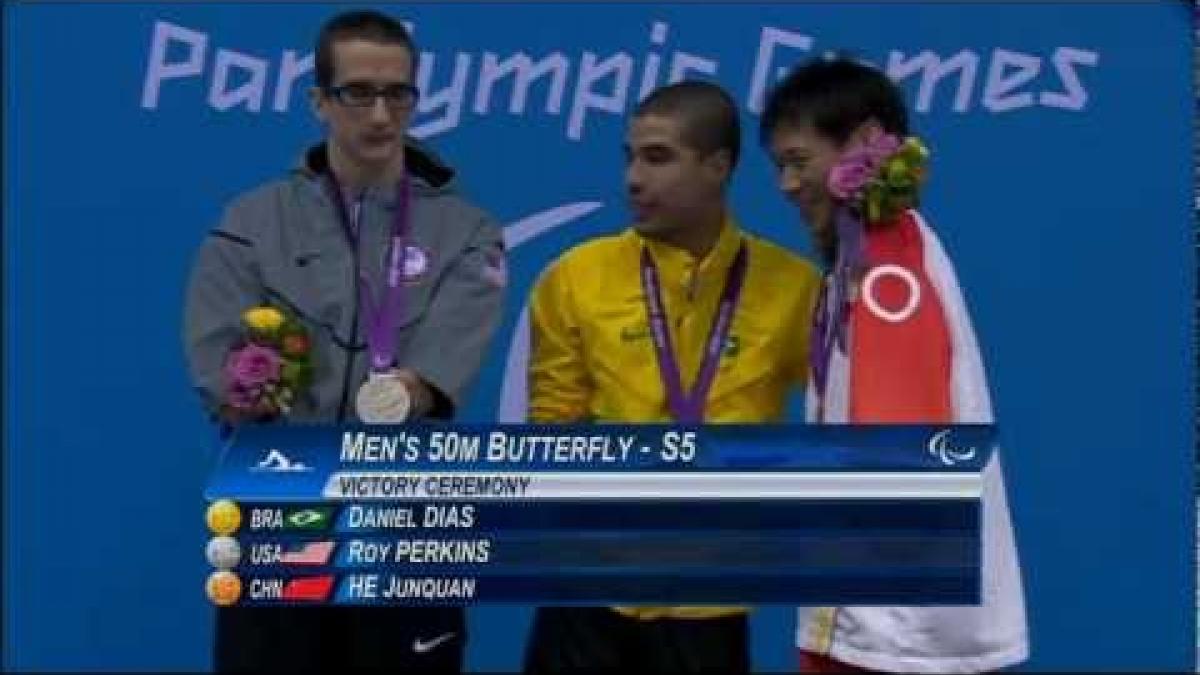 Swimming - Men's 50m Butterfly - S5 Victory Ceremony - London 2012 Paralympic Games