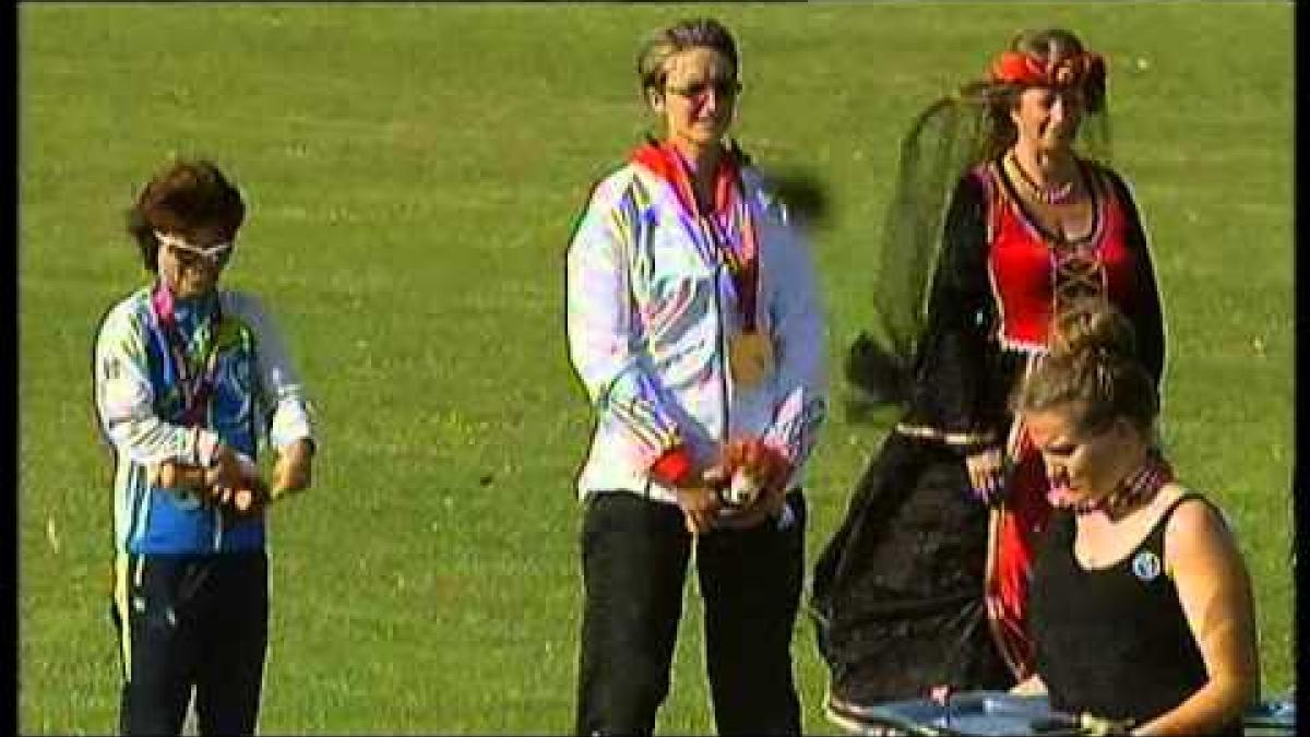 Athletics -  women's 100m T36 Medal Ceremony  - 2013 IPC Athletics World Championships, Lyon