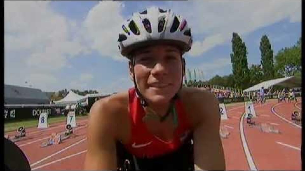 Athletics - women's 100m T54 semifinals 2 - 2013 IPC Athletics World Championships, Lyon