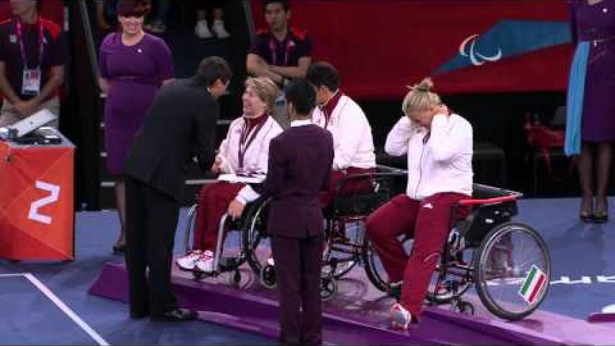Wheelchair Fencing - Women's Team Cat. Open - Victory Ceremony - London 2012 Paralympic Games