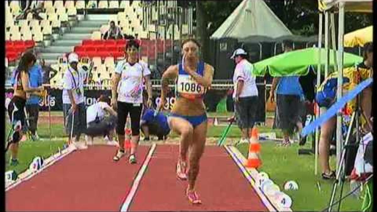Athletics - Olena Marunych - women's long jump T20 final - 2013 IPC Athletics World C...