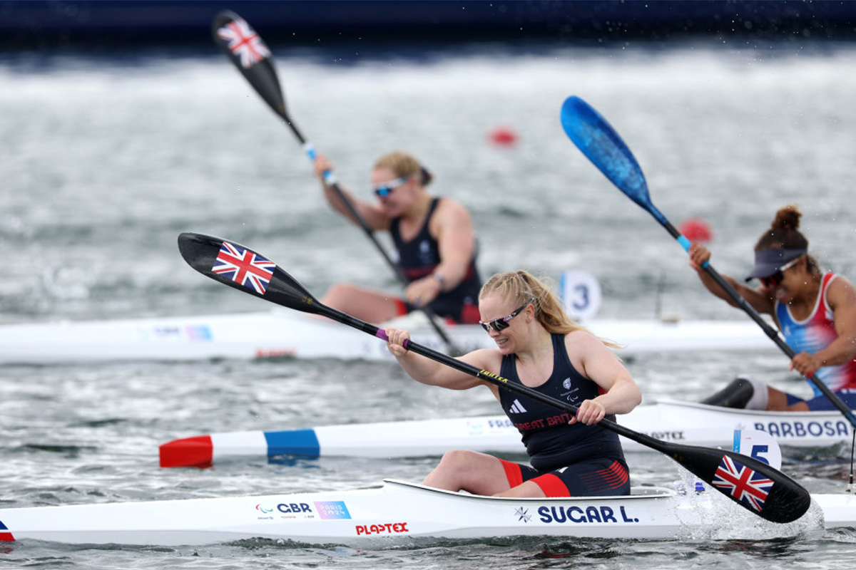 Elsa Perpetua (GBR) wins the VL2 event in para canoe during the Tokyo 2020 Paralympic Games